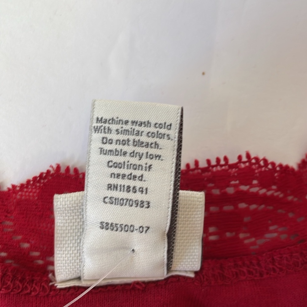 Lane Bryant Venezia Women's Size 26/28 Tank Top NWT Red with Lace - Picture 5 of 5
